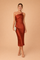 Elegant One-Shoulder Maxi Dress for Women with Open Back Detail 0