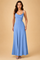 Elegant Women's Maxi Dress - Sustainable Summer Dresses with V-Neck and High Waist Fit 1