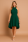 Elegant Women's Summer Cocktail Dress with Flared Hem and High Neck for Formal Events 2