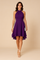 Elegant Women's Summer Cocktail Dress with Flared Hem and High Neck for Formal Events 3