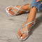 Emma | Women's Braided Flat Comfort Sandals Elastic Slingback Summer 9