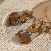 Grace | Women's Orthopedic Comfort Sandals Adjustable Espadrille Wedge 7