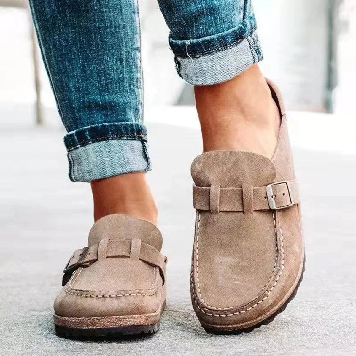 Grace | Women's Orthopedic Cushioned Slip-On Suede Comfort Loafers 0