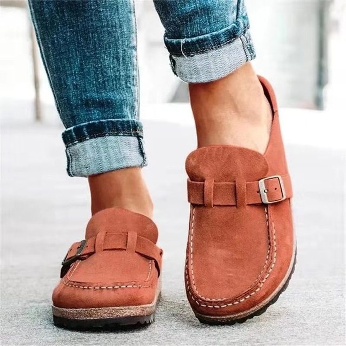 Grace | Women's Orthopedic Cushioned Slip-On Suede Comfort Loafers 5