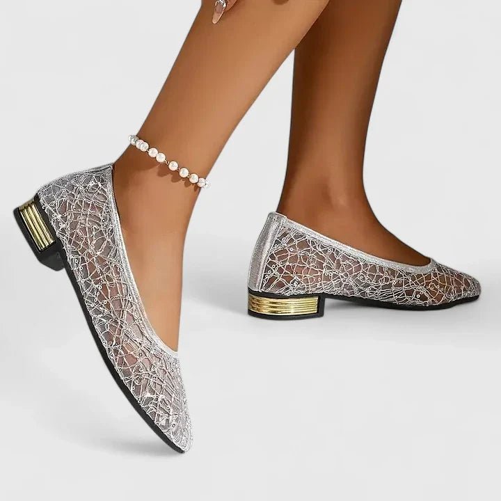 Harper | Women's Orthopedic Lace Mesh Pointed-Toe Flats 3