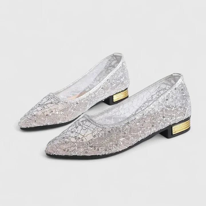 Harper | Women's Orthopedic Lace Mesh Pointed-Toe Flats 4