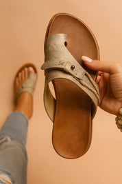 Harper | Women's Vegan Leather Toe-Post Cushioned Comfort Sandals 2