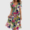 Helga | Damen Blumen V-Ausschnitt Midi Kleid 7