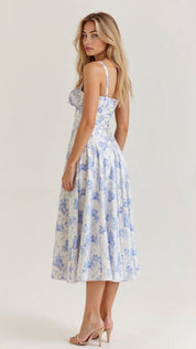 Isabella | Women's Floral Corset Midi Summer Dress Jumpsuit Slit Skirt 1