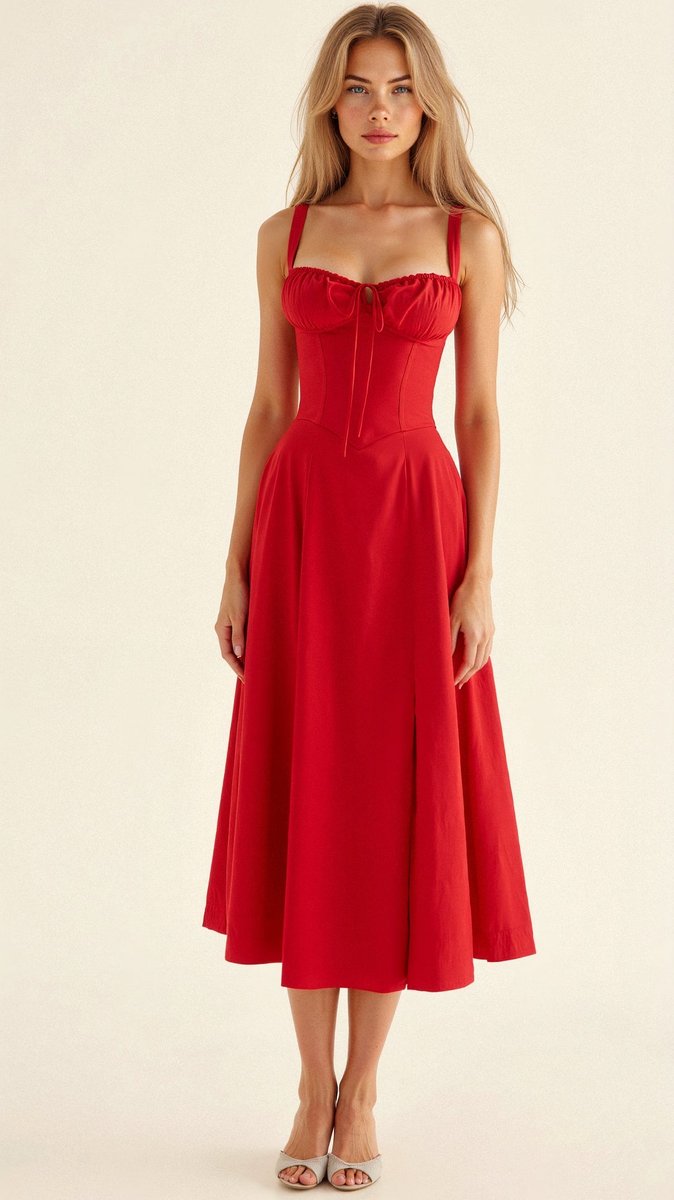 Isabella | Women's Floral Corset Midi Summer Dress Jumpsuit Slit Skirt 10
