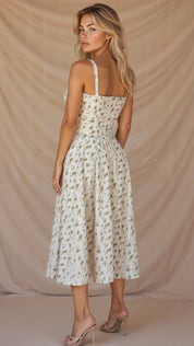 Isabella | Women's Floral Corset Midi Summer Dress Jumpsuit Slit Skirt 7