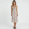 Isabella | Women's Floral Corset Midi Summer Dress Jumpsuit Slit Skirt 8
