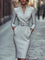 Jana | Damen Herbst-Wickel-Midikleid mit Gürtel 8