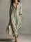 Luisa | Damen Linnen Gestreiftes Oversized Hemdkleid Maxi 4