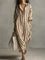 Luisa | Damen Linnen Gestreiftes Oversized Hemdkleid Maxi 6