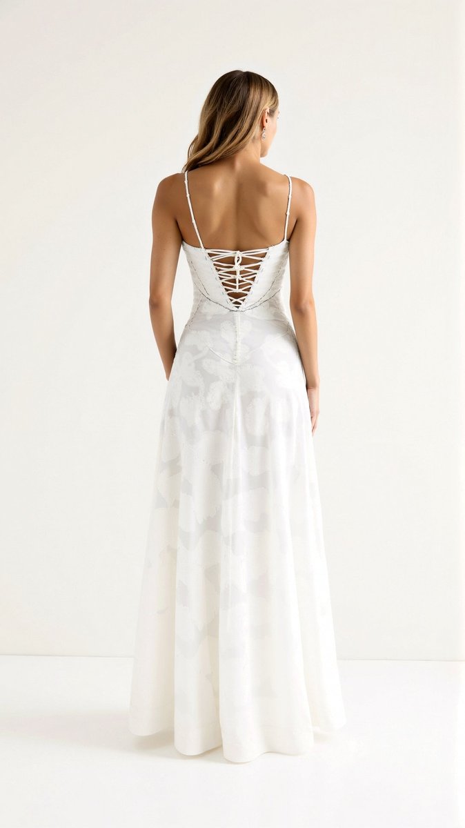 Luna | Women's Floral Lace Bustier Wedding Guest Dress Maxi Gown 4