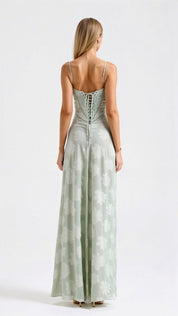 Luna | Women's Floral Lace Bustier Wedding Guest Dress Maxi Gown 6