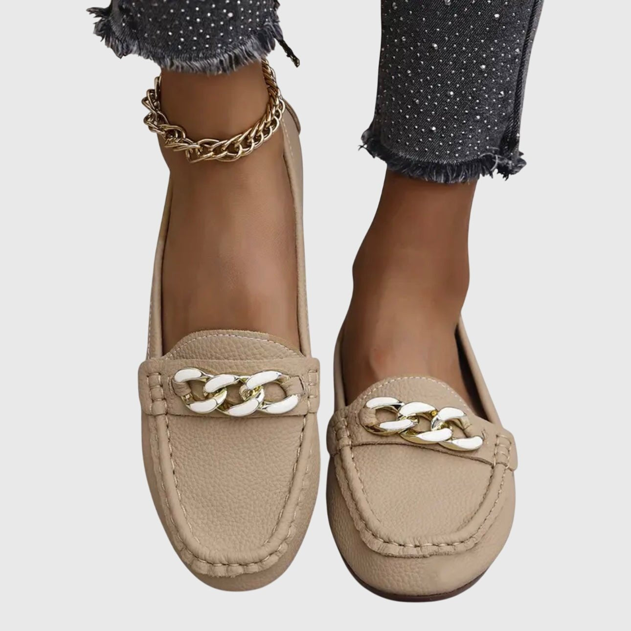 Luna | Women's Orthopedic Chain-Detail Slip-On Loafers 2