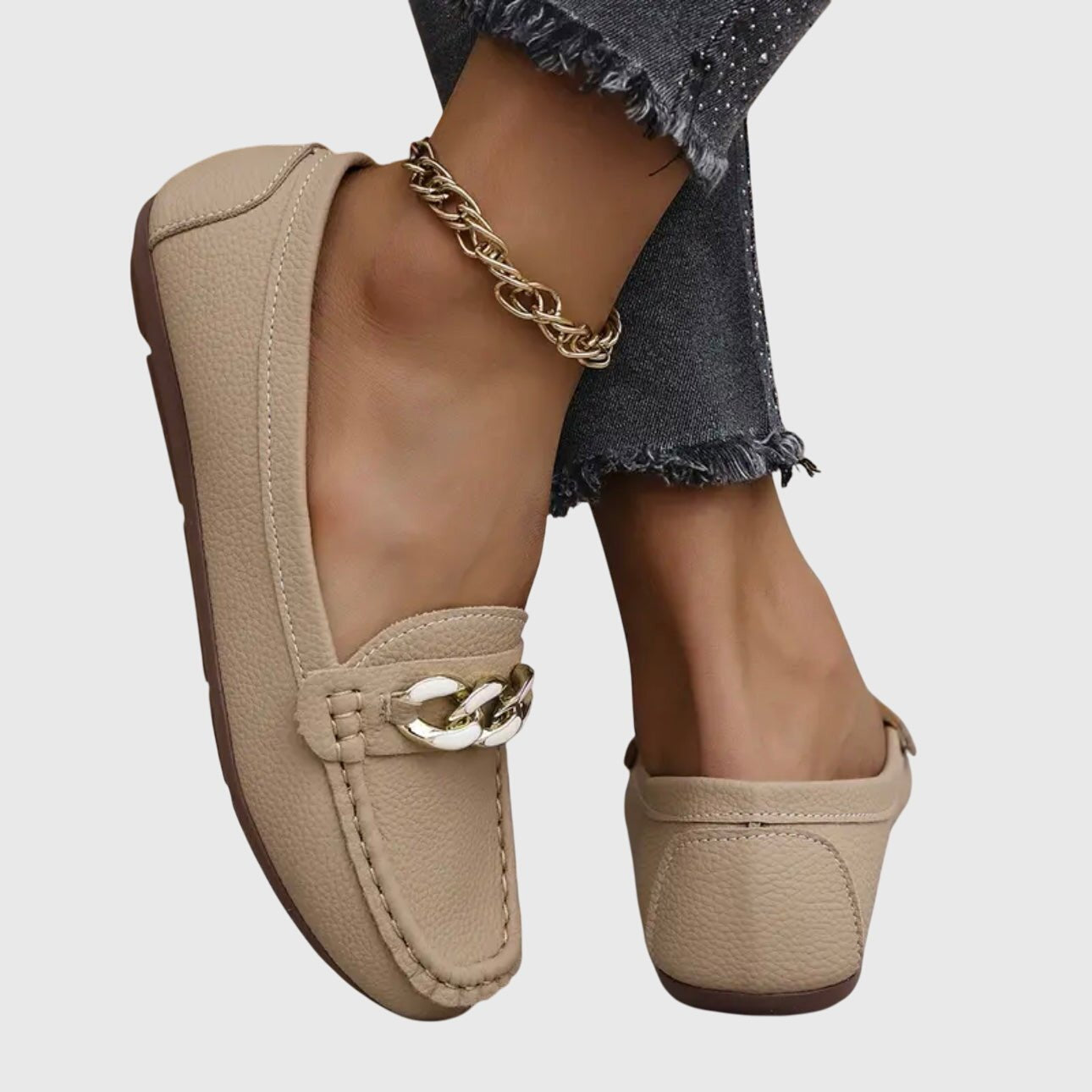 Luna | Women's Orthopedic Chain-Detail Slip-On Loafers 6