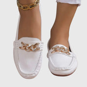 Luna | Women's Orthopedic Chain-Detail Slip-On Loafers 8