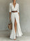 Marie | Damen Boho Maxi-Hemdblusenkleid mit Knopfleiste Gürtel 0