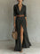 Marie | Damen Boho Maxi-Hemdblusenkleid mit Knopfleiste Gürtel 3