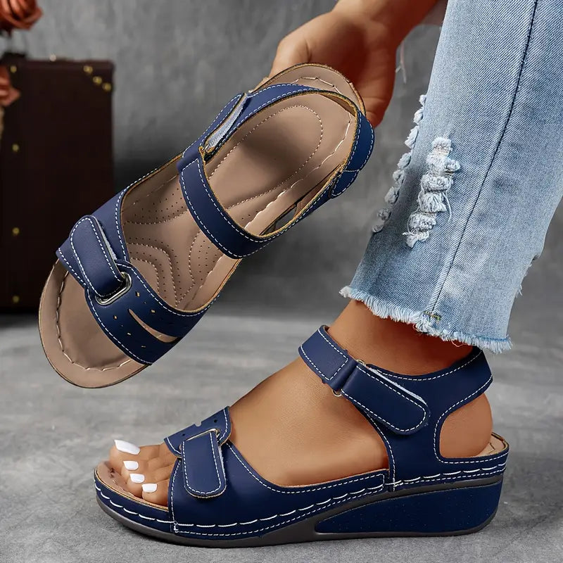 Mia Reynolds | Soft Leather Orthopedic Wedge Sandals For Women 5