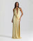Mia | Women's Backless Halter Maxi Summer Dress Jumpsuit Deep-Plunge Draped Gown 0