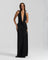 Mia | Women's Backless Halter Maxi Summer Dress Jumpsuit Deep-Plunge Draped Gown 3