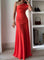 Mia | Women's One-Shoulder Ruched Maxi Wedding Guest Dress 0