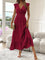 Mia | Women's Ruffle V Neck Dress Smocked Waist Maxi A-Line 1