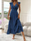 Mia | Women's Ruffle V Neck Dress Smocked Waist Maxi A-Line 2
