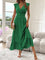 Mia | Women's Ruffle V Neck Dress Smocked Waist Maxi A-Line 4