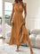 Mia | Women's Ruffle V Neck Dress Smocked Waist Maxi A-Line 9