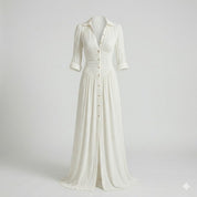 Olivia | Women's Boho Flowy Button-Down Summer Dress Jumpsuit Maxi 1