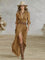 Olivia | Women's Boho Flowy Button-Down Summer Dress Jumpsuit Maxi 5