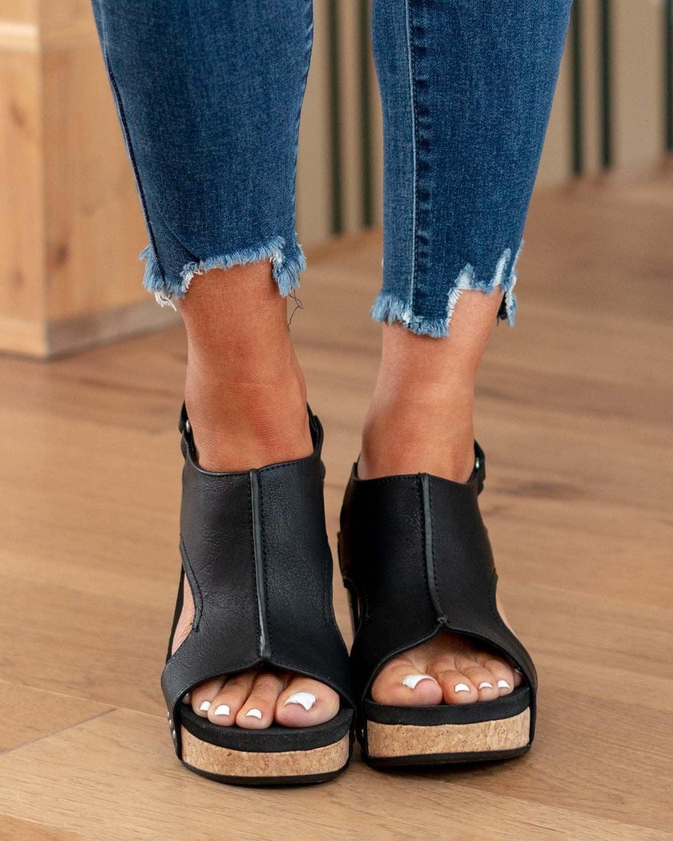 Olivia | Women's Cork Wedge Cut-Out Comfort Sandals Open Toe Platform 2