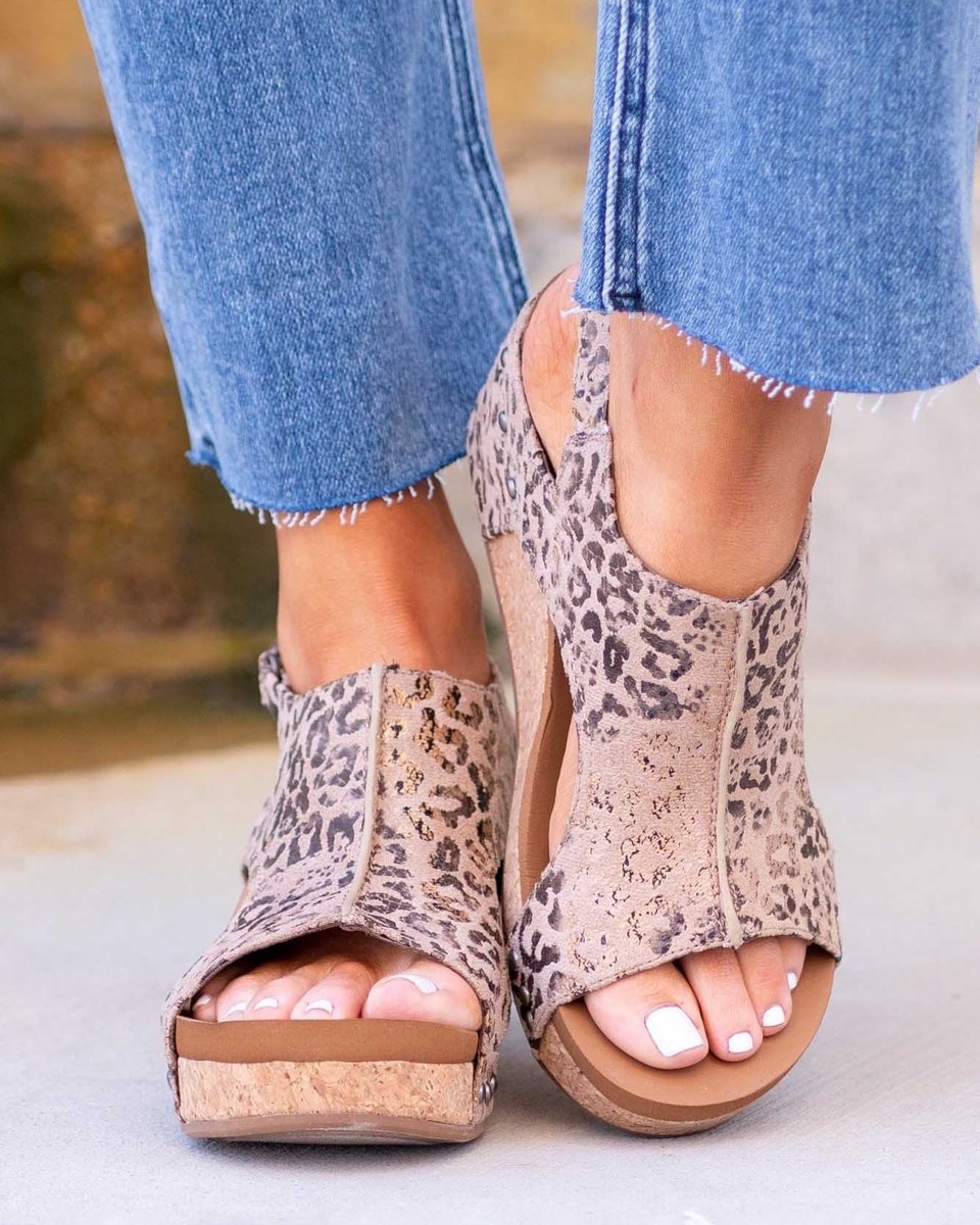 Olivia | Women's Cork Wedge Cut-Out Comfort Sandals Open Toe Platform 3