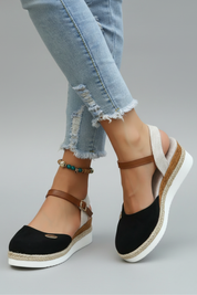 Orthopedic Women’s Closed-Toe Espadrille Sandals with Arch Support and Slingback Strap 0