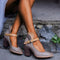 Orthopedic Women's Elegant Block Heel Strap Shoes with Arch Support 0