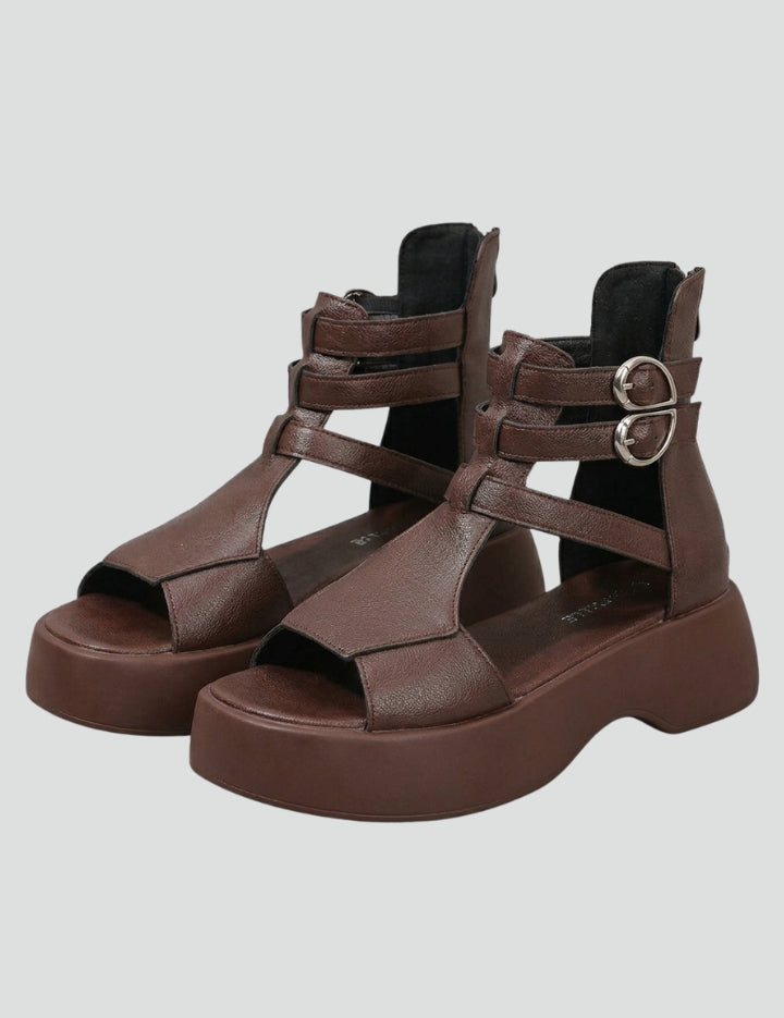 Orthopedic Women's Platform Sandals with Arch Support and Adjustable Ankle Strap 1