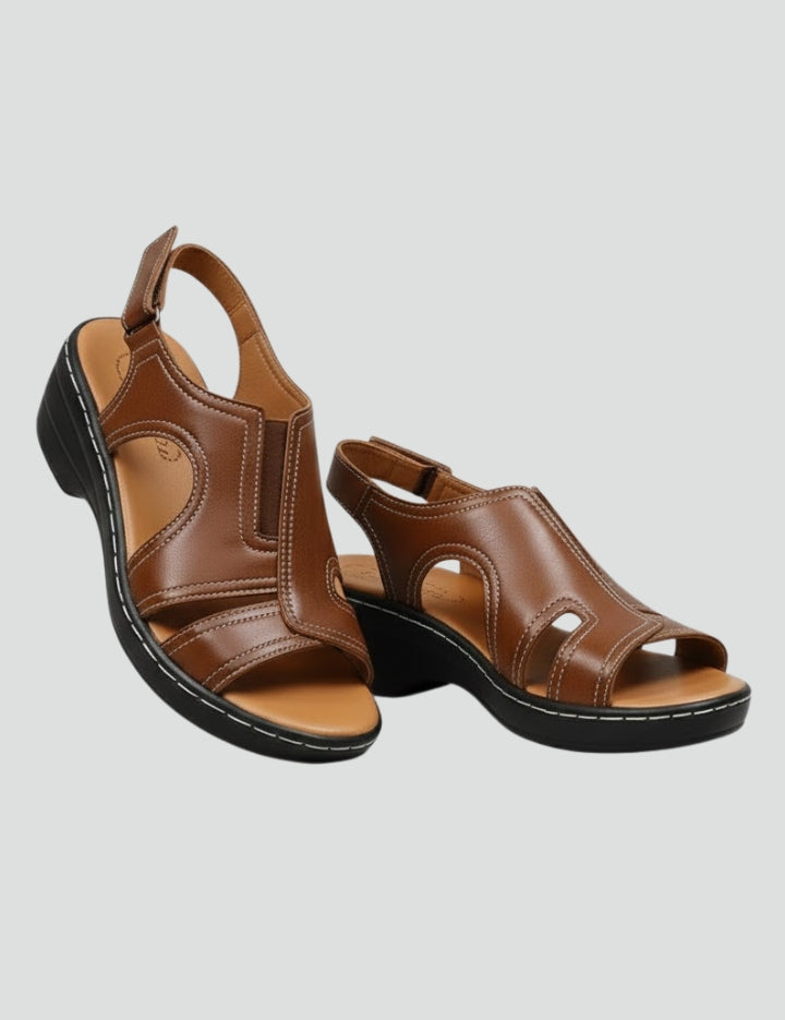 Orthopedic Women's Platform Sandals with Arch Support and Adjustable Ankle Strap for Summer Comfort 1