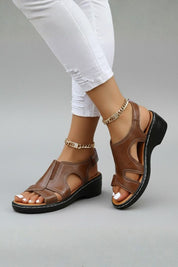 Orthopedic Women's Platform Sandals with Arch Support and Adjustable Ankle Strap for Summer Comfort 3