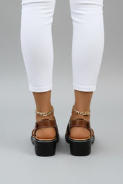 Orthopedic Women's Platform Sandals with Arch Support and Adjustable Ankle Strap for Summer Comfort 4