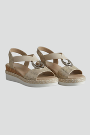 Orthopedic Women's Sandals with Arch Support, Open Toe and Stylish Metal Ring Straps 1