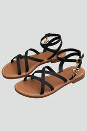 Orthopedic Women's Sandals with Arch Support and Adjustable Crossed Straps for Comfort 1