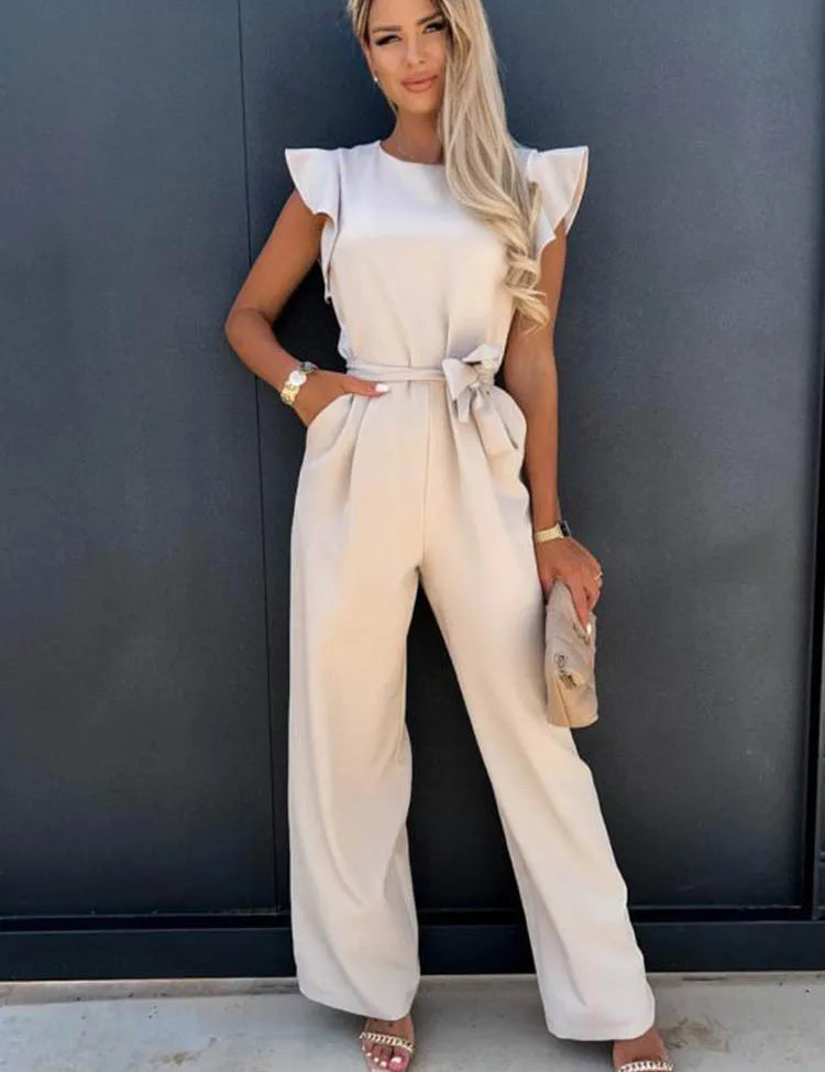 IVORY | Luxurious Jumpsuit with Bow