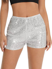 BILLY | Elasticated Sequin Glitter Summer Shorts