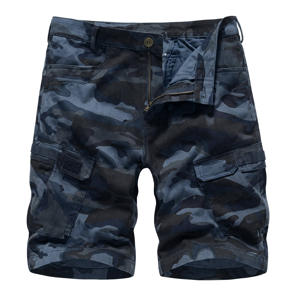 Samuel | Men's Camouflage Multi-Pocket Belted Cargo Shorts 3