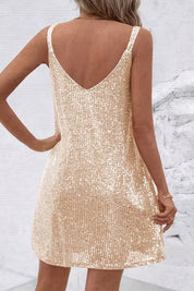 Scarlett | Women's Sleeveless Sequin Mini Evening Gown V-Neck Party Dress 4